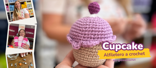 Cómo hacer un cupcake alfiletero a crochet paso a paso